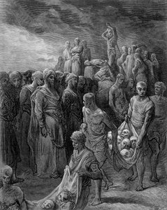 Richard fik ved hjælp af repressalier fangerne henrettet - gravering af Gustave Doré af Gustave Dore