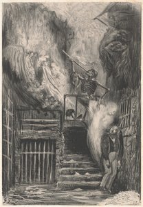 Rue de la Vieille Lanterne [Gérard de Nervals selvmord] af Gustave Dore