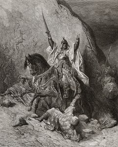 Saladin Yusuf (d.1173) Sultan under andet korstog, illustration fra 