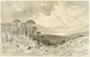 Scottish landscape, 1873dani af Gustave Dore