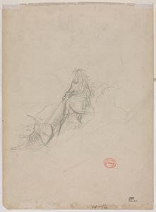 Skitse af jagtscene, ca. 1868. af Gustave Dore