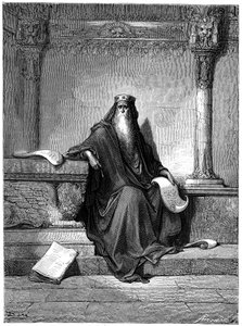 Salomon - Illustration af Gustave Dore (1832-1883) til The Bible (1866). af Gustave Dore