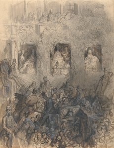 Studie til en blok på vejen af Gustave Dore