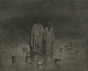 Pas godt på, dine såler træder ikke på dine stakkels brødres hoveder, c1890. af Gustave Dore