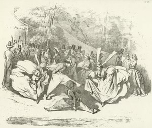 Ti år senere eller en ændring af mode 1840 (dybtryk) af Gustave Dore