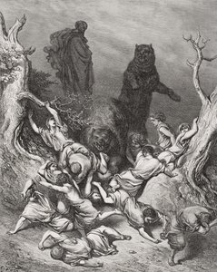 The Children Destroyed by Bears, illustration fra Dores 