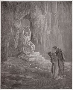 Den guddommelige komedie (La Divina Comedia, La Divine Comedie), Purgatorio, Canto 9: Dante og Virgil ved skærsildens portaler - af Dante Alighieri (1265-1321) - Illustration af Gustave Dore (1832-1883) af Gustave Dore