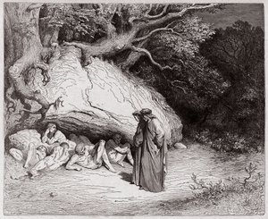 Den guddommelige komedie (La Divina Commedia, La Divine Comedie), Inferno, Canto 4: De uskyldige sjæle i Limbo - af Dante Alighieri (1265-1321) - Illustration af Gustave Dore (1832-1883) af Gustave Dore