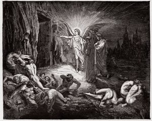 Den guddommelige komedie (La Divina Commedia, La Divine Comedie), Inferno, Canto 9: Englen åbner portene - af Dante Alighieri (1265-1321) - Illustration af Gustave Dore (1832-1883) af Gustave Dore