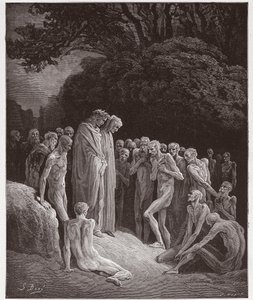 The Divine Comedy (La Divina Commedia, La Divine Comedie), Purgatorio, Canto 23: The souls of the glutonous - af Dante Alighieri (1265-1321) - Illustration af Gustave Dore (1832-1883) af Gustave Dore
