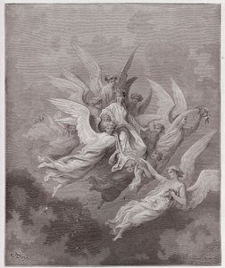 Den guddommelige komedie (La Divina Commedia, La Divine Comedie), Purgatorio, Canto 30: Beatrice blandt englene - af Dante Alighieri (1265-1321) - Illustration af Gustave Dore (1832-1883) af Gustave Dore
