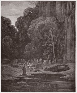 The Divine Comedy (La Divina Commedia, La Divine Comedie), Purgatorio, Canto 5: De sene angrende synger Miserere - af Dante Alighieri (1265-1321) - Illustration af Gustave Dore (1832-1883) af Gustave Dore