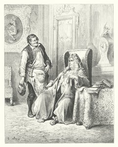 La Fontaines fabler: Skomageren og bankmanden (kobberstik) af Gustave Dore