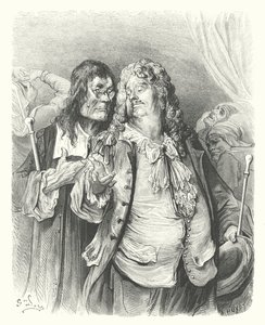 La Fontaines fabler: Lægerne (kobberstik) af Gustave Dore