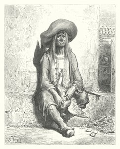 La Fontaines fabler: Hønen med de gyldne æg (kobberstik) af Gustave Dore