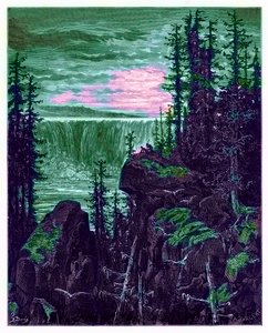 The Falls of Niagara, illustration fra 