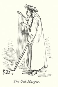 Den gamle Harper (kobberstik) af Gustave Dore