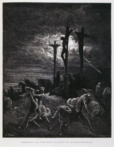 Korsfæstelsen af Kristus, illustration fra Dore-bibelen af Gustave Dore