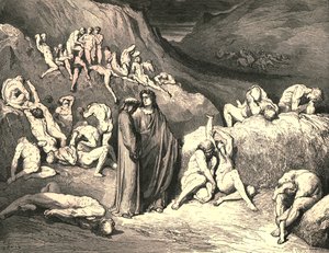 Skorpen kom trukket nedefra i flager, c1890. af Gustave Dore