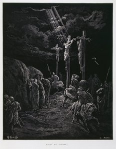 Kristi død på korset, illustration fra Dore-bibelen af Gustave Dore