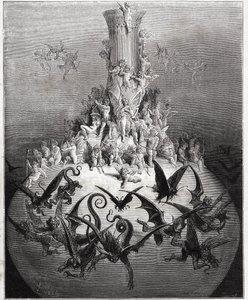 Den guddommelige flaske, Pantagruel - af Rabelais af Gustave Dore