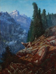 Den tabte ko 1852 (Olie på lærred) af Gustave Dore
