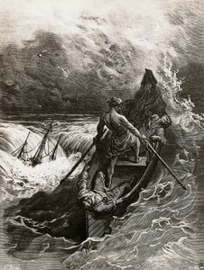 Sømanden, fra Rime of the Ancient Mariner, digt af Samuel Taylor Coleridge (1772-1834), illustration af Gustave Dore