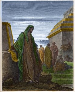 Profeten Daniel - - indgravering i "The Bible illustree" af Gustave Dore (1832-1883) - Indgravering fra "" The Dore Bible"" af Gustave Dore