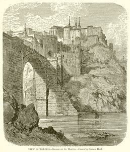 Udsigt i Toledo.--St. Martins bro af Gustave Dore