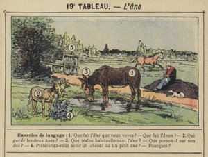 Æslet (farve litografi) af Gustave Fraipont