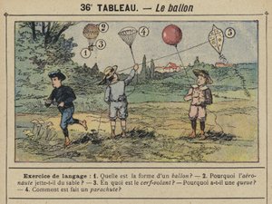 Ballonen (farve litografi) af Gustave Fraipont