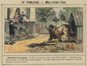 Min hund Tom (farve litografi) af Gustave Fraipont