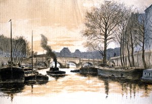 Paris, Seinen og Pont Neuf af Gustave Fraipont
