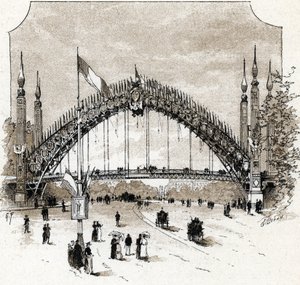 Udsigt over gangbroen i Pont de l