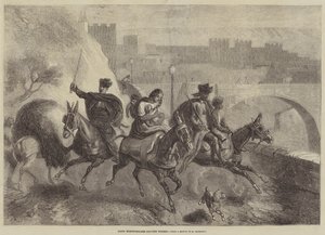 Sigøjnerhestehandlere forlader Toledo af Gustave Janet