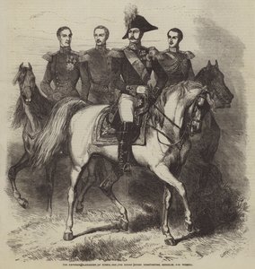Kejser Alexander af Rusland og storhertugerne Konstantin, Nicholas og Michael af Gustave Janet
