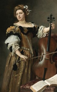 Cellospilleren, ca. 1890. af Gustave Jean Jacquet