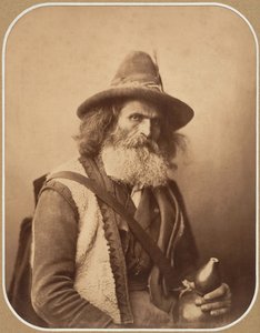 [En italiensk gademusiker], ca. 1856. af Gustave Le Gray