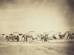Artillerilejr, Camp de Chalons, 1857. af Gustave Le Gray