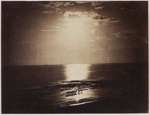 Den kronede sol, Normandiet, 1856-59 (albumenprint fra vådt kollodiumnegativ) af Gustave Le Gray