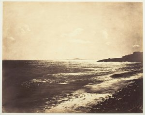 Middelhavet med Agde-bjerget, 1857. af Gustave Le Gray