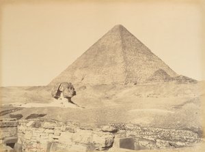 Pyramiderne i Giza, 1865-69. af Gustave Le Gray
