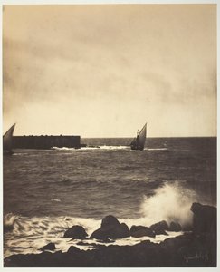 The Breaking Wave, 1857. af Gustave Le Gray