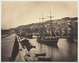 Havnen og byen Sète-Middelhavet (Port et Ville de Sète-Mediterranée) af Gustave Le Gray