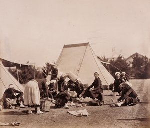 Zouavernes måltid af Gustave Le Gray