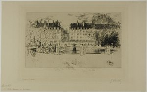 Lille Dam ved Tuilerierne af Gustave Leheutre