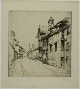 Den lille klostergade, Troyes af Gustave Leheutre