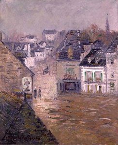 Fine Rain, Pont Aven, ca. 1922 (olie på lærred) af Gustave Loiseau