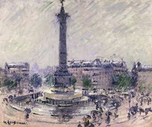 Paris, Place de la Bastille, ca. 1922 af Gustave Loiseau