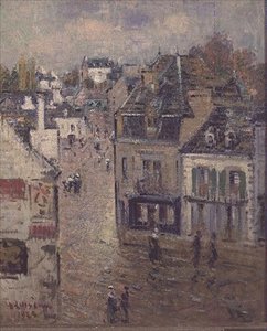 Gade i Pont Aven efter regnen af Gustave Loiseau